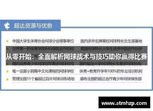 从零开始：全面解析网球战术与技巧助你赢得比赛